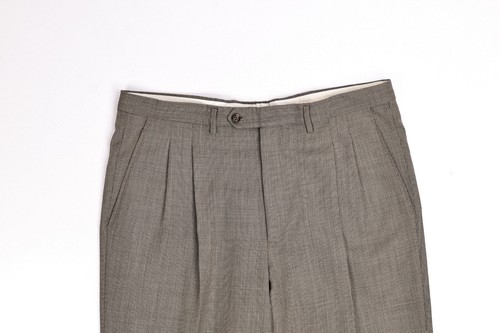 Vintage Yves Saint Laurent Suit Tan Wool Suit 45R Pleated Pants 36x30 Italy - Picture 13 of 18