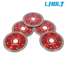 LABLT 5Pcs 4" Dry Wet Diamond Porcelain Saw Blades Ceramic Cutting Disc Wheels