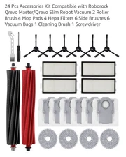 24Pcs Accessories Kit Compatible with Roborock Qrevo Master/Qrevo Slim Robot 