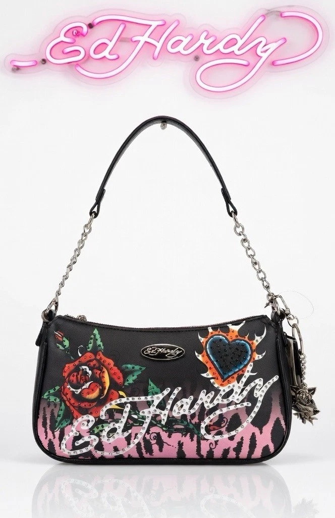 Ed Hardy Leather Exterior Shoulder Bags Bags & Handbags for Women