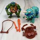 VTG 1992 PLAYMATES Teenage Mutant Ninja CAVE TURTLE LEO & DINGY DINO Complete