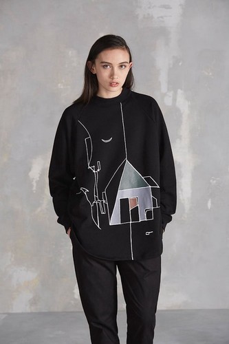 Kowtow Crewneck Dreamscape Size S Oversized Organic Cotton Graphic Art - 第 1/12 張圖片