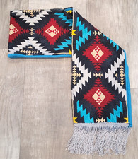 Unbranded Boho Southwestern Aztec Fringe Scarf 54x7.5 Shawl Wrap Canvas Colorful