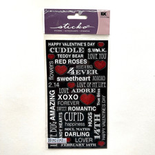 Sticko Valentine's Day Stickers Scrapbooking Collage Journal Cards