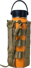 Molle Water Bottle Holder Tactical Pouches Adjustable 16-76 Oz Enhanced Brown