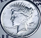 1921 P PEACE SILVER DOLLAR HI GRADE GENUINE U.S. MINT RARE KEY COIN 8702