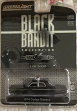 GREENLIGHT BLACK BANDIT ~ 1 of 3000 ~ 1974 DODGE MONACO  POLICE  🔥 Mint/MN VHTF