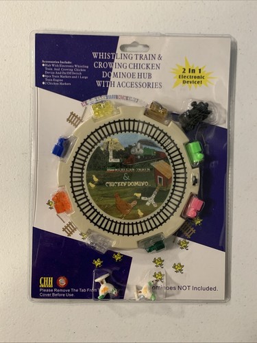 New 2 in 1 Dominoes Center Hub Starter Piece For Chicken Domino Or Mexican Train - Picture 1 of 3