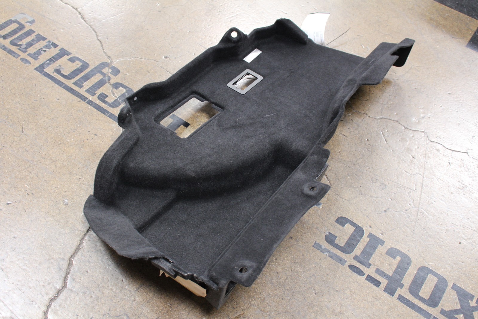 Maserati Ghibli, LH, Left, Trunk Side Carpet Panel, Used, P/N 670071529