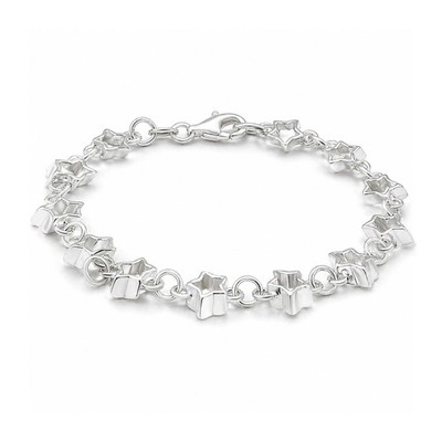 925 Sterling Silver Nova Star Bracelet 7.25 Inches For Women