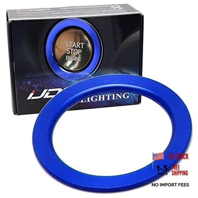  Sports Anodized Aluminum Engine Start/Stop Push Starter Surrounding Ring Blue