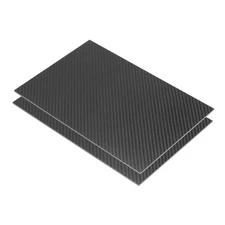 2 Pcs 3K Carbon Fiber Panel Sheets 300 x 200 x 3mm Board Twill Matte