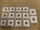 Lot of 14 hard plastic snap coin holders  Walking Liberty Half Dollars