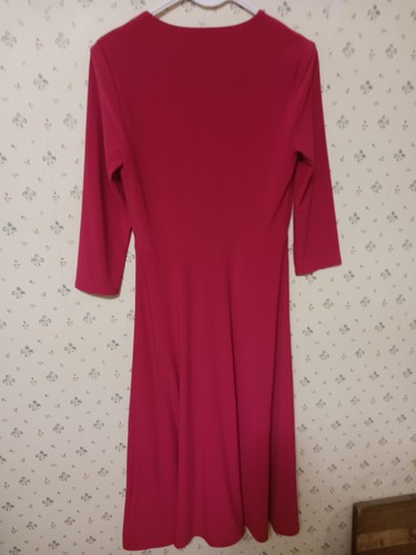 LAUREN Ralph Lauren women Black Label raspberry color pull on dress Size 2 - Picture 2 of 7