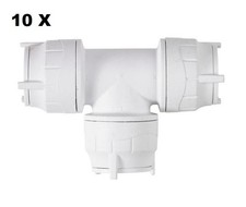 10 x Polypipe Polyfit Equal Tee Push-Fit 28mm