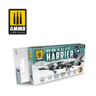 AMMO Paint Sets AV-8A & Gr.1/3 Harrier Colors New