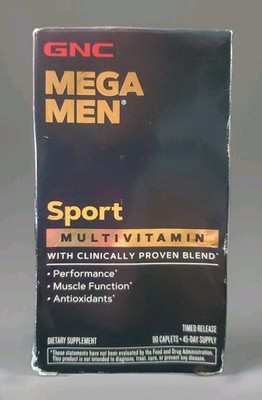 GNC Mega Men Sport Multivitamin, 90 Caplets, 45 Day Supply