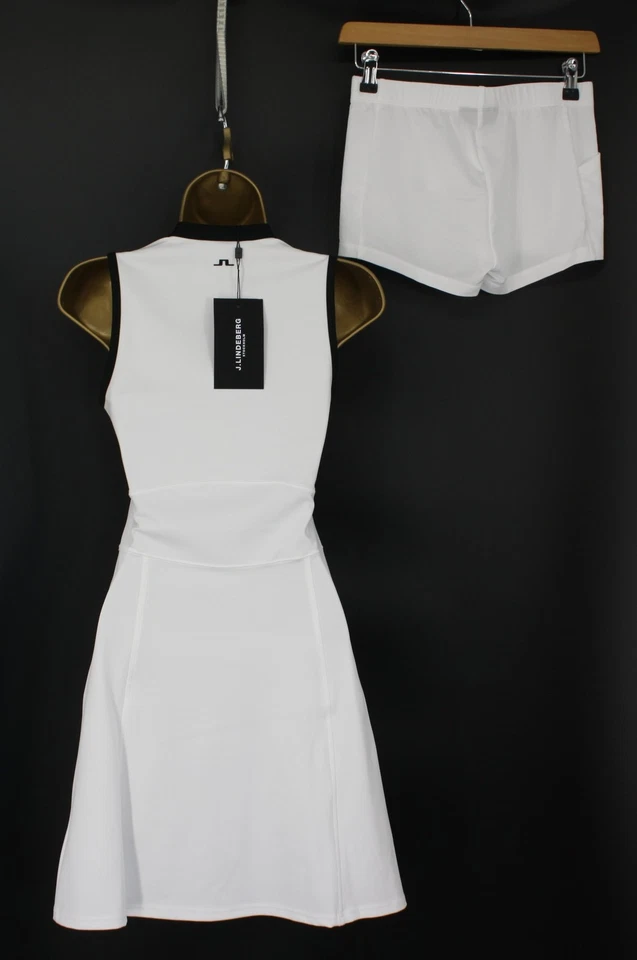 J.LINDEBERG DAMEN EBENHOLZ KLEID GOLF ÄRMELLOS GRÖSSE XS WEISS UVP £120 IB - Bild 4 von 4