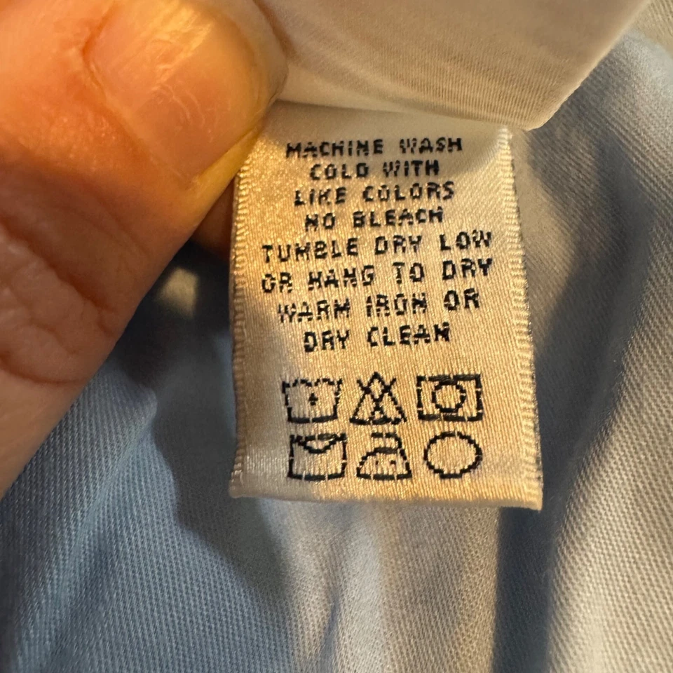 Vtg Lilly Pulitzer Skirt Girls Blue Green Lace Trim Drawstring Size 12 - Image 4 of 4