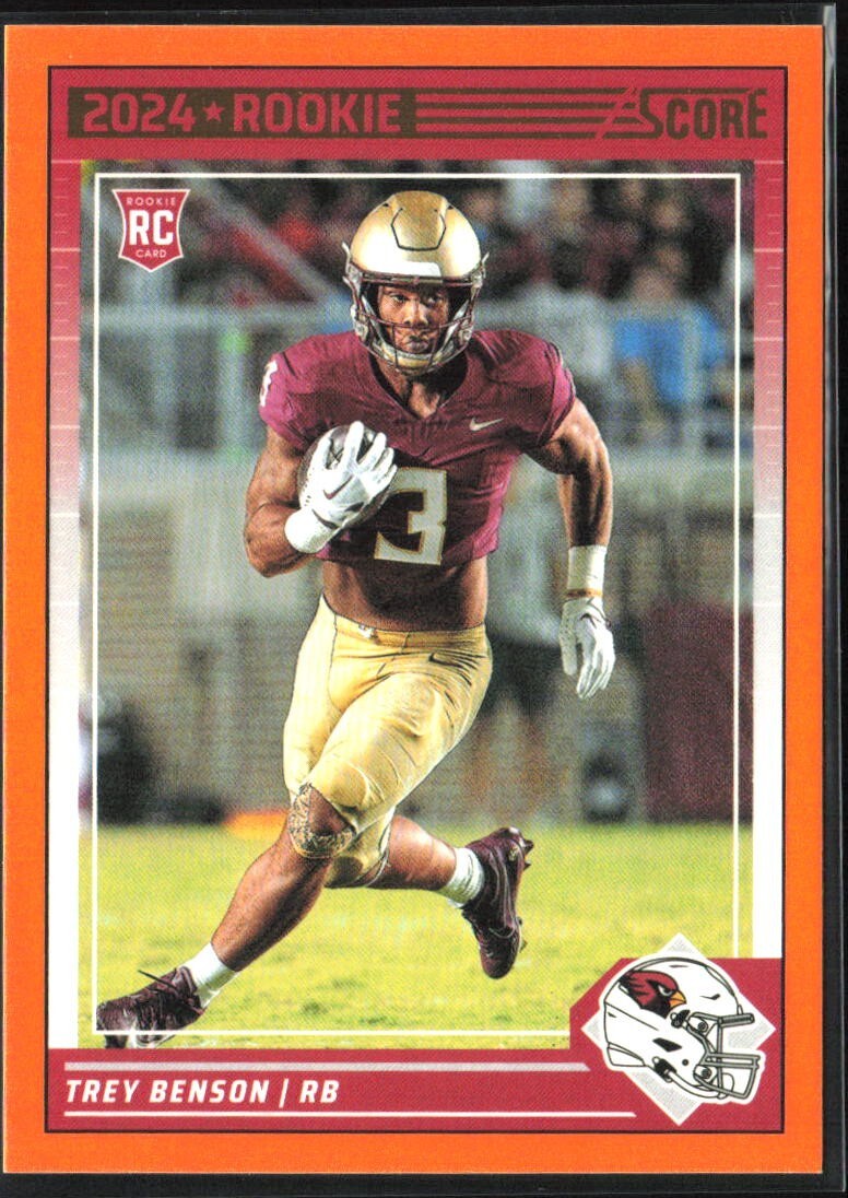 2024 Panini Score - Rookies #354 Trey Benson (RC) Orange Parallel