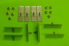 10 Chevy Body Side Moulding Fasteners 2-1/2 x 3/4 Perforated Clips Bolts NOS 378