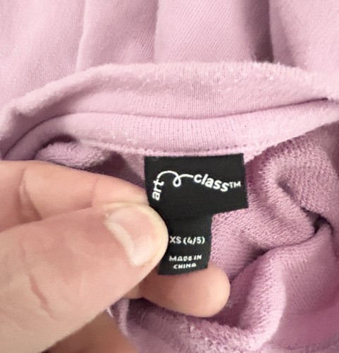 🎀 Art Class Girl's Pink Sweatshirt w/ Black Sequin Star/Hope Size XS (4/5) K209 - Picture 6 of 14
