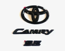 3PS 2015-2017 TOYOTA CAMRY SE Gloss Black EMBLEM OVERLAY KIT