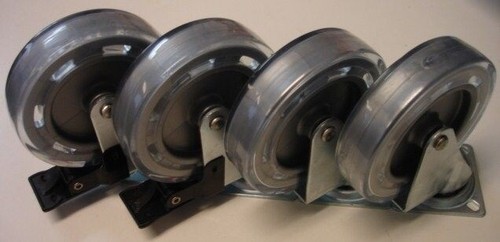4'' 4pc. Set Swivel Casters 2-Locking Brake 2-Non Brake - Picture 2 of 3