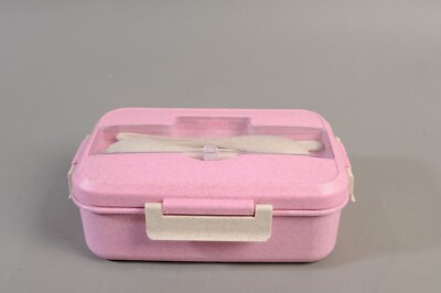 Malihaz, Essensbox,  Lunch Box, inkl. Besteck, Pink, NEU B-Ware