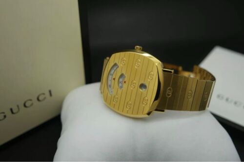 Gucci Grip Stainless Steel Gold Unisex Watch - YA157409 RRP £1400 - Picture 3 of 8