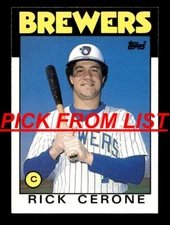 1986 Topps Traded 1-132 EX-MT/NM Pick From List All PICTURED kk0 kk8