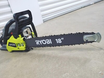 #ad #ad RYOBI 18 in. 38cc 2 Cycle Gas Powered Chainsaw RY3818 OPEN BOX Tested $147.24