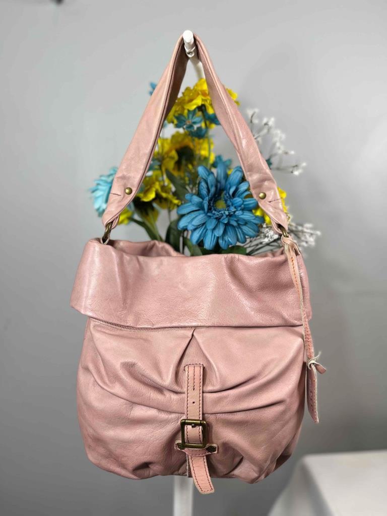 OLD TREND Pink Distressed Genuine Leather Single Wide Strap
