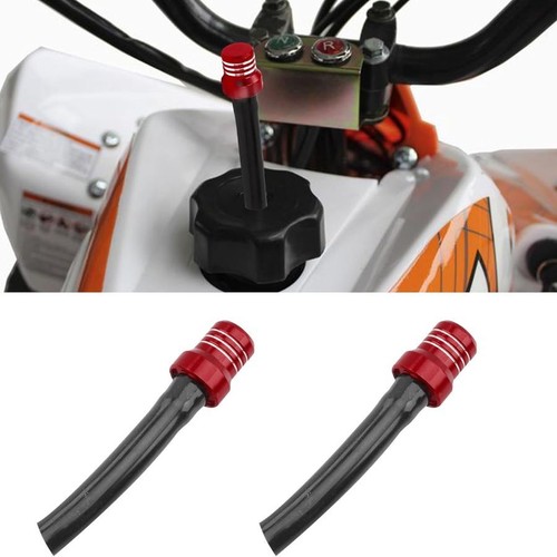 2PCS Gas Fuel Cap Air Vent Hose, Universal CNC Tank Valve Vent Tube with Check B