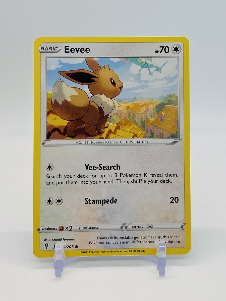 Eevee - 125/203 Evolving Skies Common Pokemon - NM/MINT | eBay