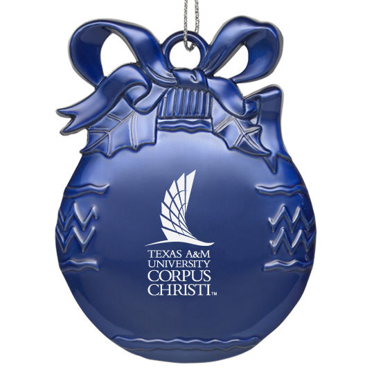 Texas A&M University Corpus Christi Pewter Christmas Tree Ornament