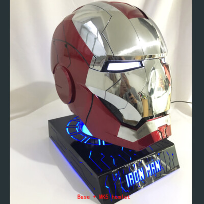 Autoking Ironman Helmet Casco Iron Man MK5 1:1 Indossabile Con - Foto 6