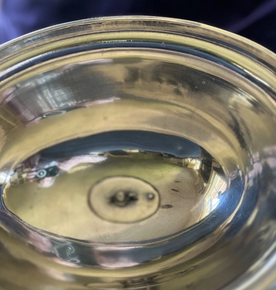 Антикварная серебряная мясная купольная колокольня E I Kington & Co. с монограммой «B»? Marks вкл. S - Изображение 4 из 4