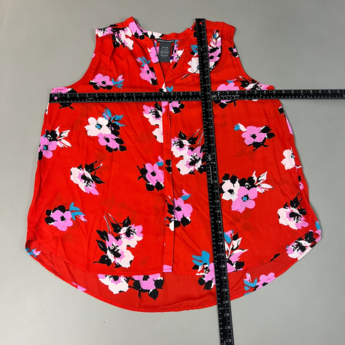 CHELSEA & THEODORE Sleeveless Blouse Women's Size XXL Red Floral Paisley 2165072 - Picture 3 of 5