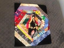 Hand Made Art Quilt Multicolor Pattern Wall Table Square Hang A1