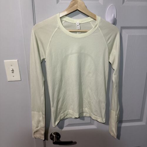 Lululemon Swiftly Tech Long Sleeve Shirt 2.0 Race Length Yellow Elixir Size 6 - Picture 1 of 6