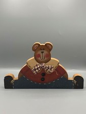 Decorative Wooden Teddy Bear Shelf Sitter