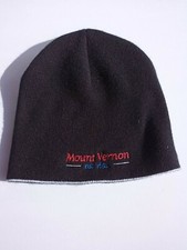 Black Mount Vernon Beanie Eat. 1672 Knit Cap Toque George Washington Vermont