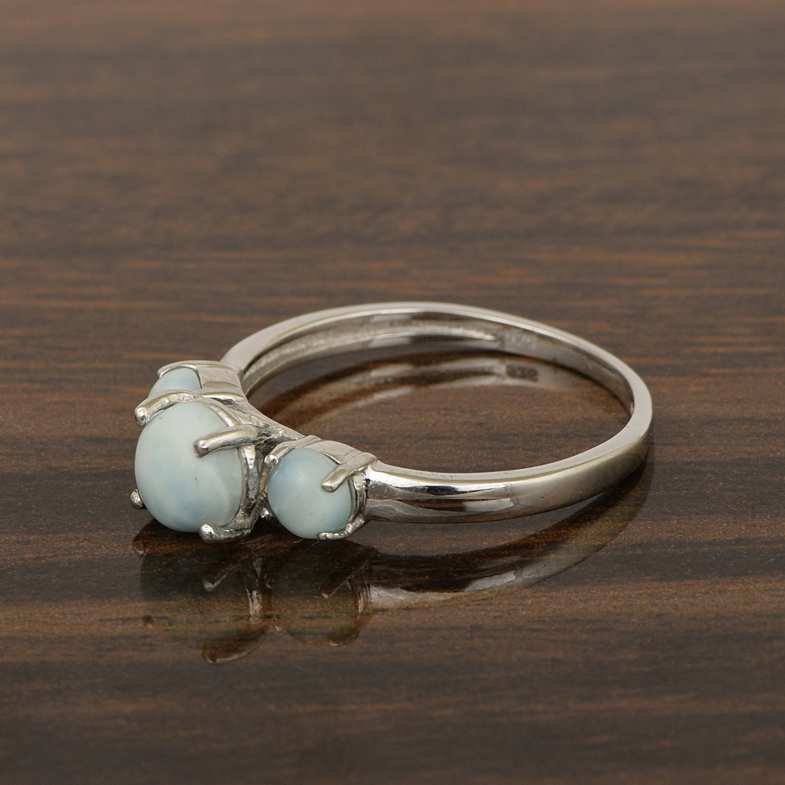 Bague en argent Larimar : faite main, style bohème - Canada