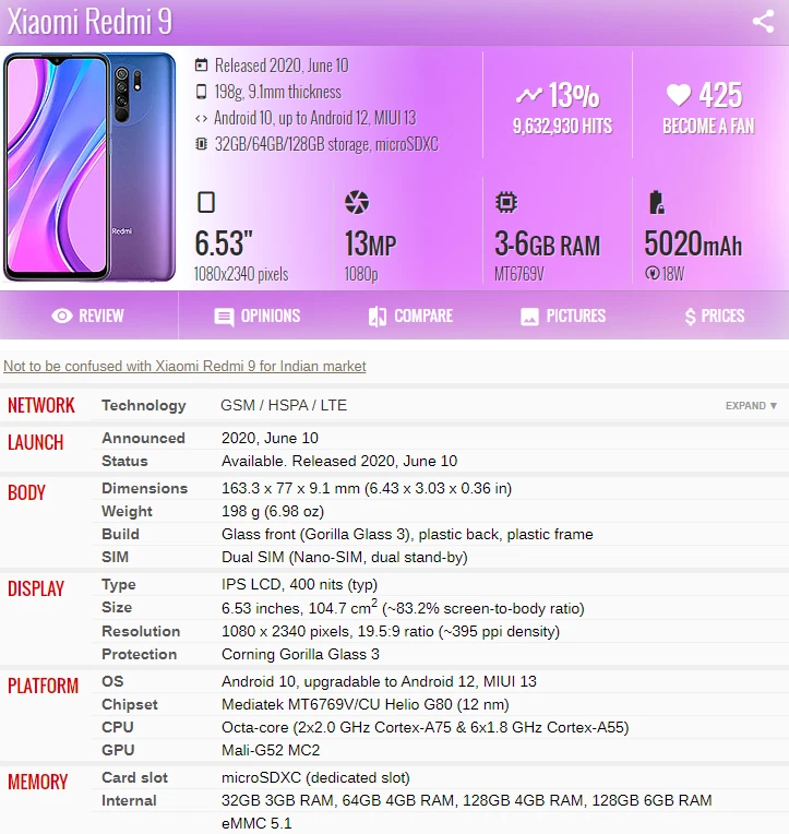 Marco de repuesto de pantalla táctil digitalizador pantalla LCD para Xiaomi Redmi 9 Redmi9 Foto 4 de 4