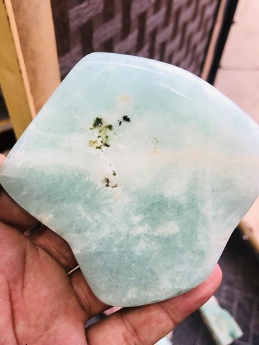Calcite caraibica verde pietra naturale 265 g bellissimo esemplare di cristallo - Foto 9 di 16