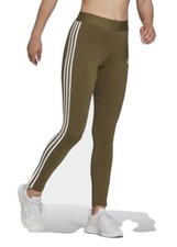 Adidas Women's Loungewear Essentials 3-Stripes Leggings H07780 Focus Olive
