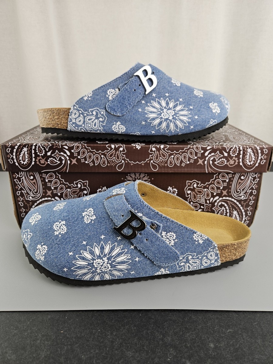 NEW Bravest Studios Denim Paisley Mule Clog Men's Size 9