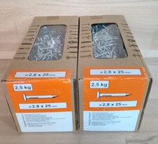 5 Kilo Nägel / Drahtstifte Zimmermannsnägel  Blank 5 Kilo 2,8x25mm