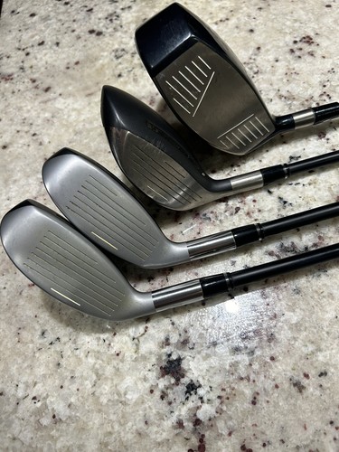 Adams Driver Wood Hybrids Irons R Flex Putter Cart Bag Complete Golf Club Set - Picture 3 of 19